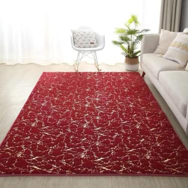 Imagem de Tapete de veludo bronzeador para sala de estar, tapetes de cabeceira para quarto, decoração para casa, tapete de pelúcia, antiderrapante, tapete de absorção de água, G, 80x120 cm