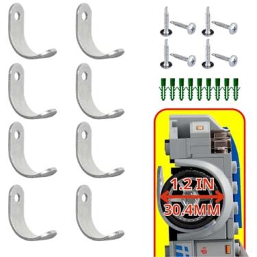 Imagem de Suporte de parede de metal para carros Lego com rodas de 30,4 mm, compatível com Lego Technic, Speed Champions, City, Creator - gancho de parede, monitor, suportes de carro e suporte de parede para