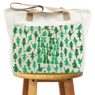 Imagem de WCGXKO Presente de dançarina irlandesa para amantes de dança irlandesa, professor, treinador, presente inspirado em equipe de dança irlandesa, bolsa tote bag, In My Irish Dance Tb