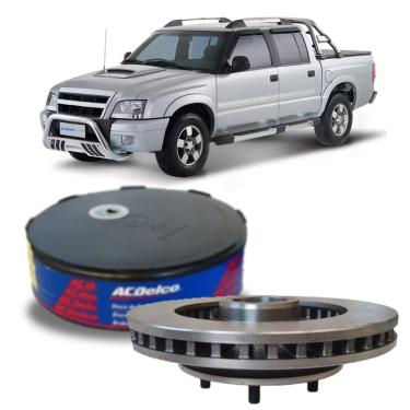Imagem de Par Disco De Freio Dianteiro Ventilado Acdelco Chevrolet S10 1997 A 2012