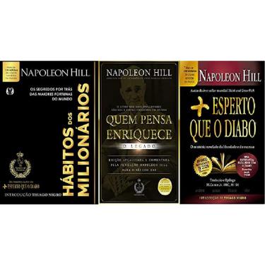 Imagem de Kit 3 livros Hábitos dos milionários + Quem pensa enriquece: O legado + Mais Esperto que o Diabo