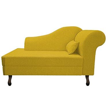 Imagem de Recamier Rafaela 160cm Lado Esquerdo Suede Amarelo - Amarena Móveis