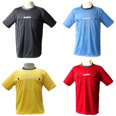 Imagem de Camisa árbitro futebol futsal, 4 cores, P, M, G, GG, XG