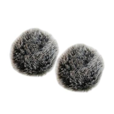 Imagem de Capa à prova de vento compatível com microfone sem fio Hollyland M2, capa de pelúcia à prova de vento, conjunto de 2 peças