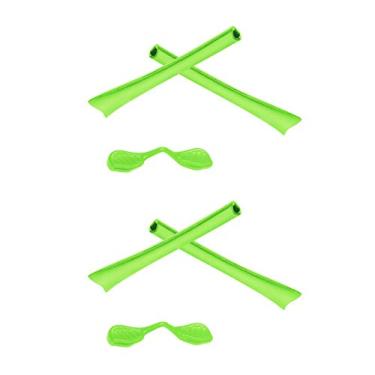 Imagem de SmartVLT Kits de borracha de substituição para óculos de ouvido e nariz para Oakley Radar Path/Radar Path Asian Fit (AF) – Mais opções, Verde + Verde, One Size