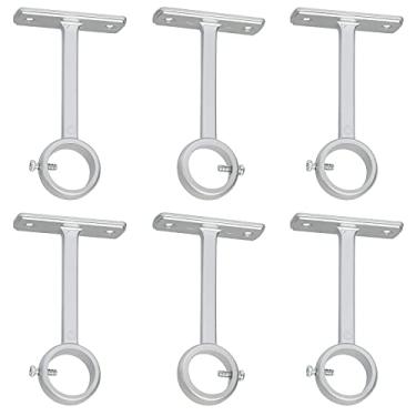 Imagem de Suporte de teto para varão de cortina KXLIFE, Nickel, Set of 6, 6