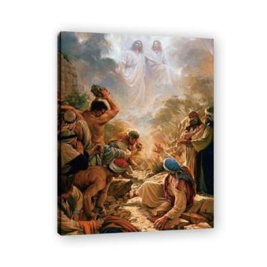 Imagem de Observar todas as coisas vivas Jesus na tela, pôster, imagens de Jesus em tela, pinturas de arte de parede, pôster nórdico e impressões puras imagens de parede sagradas para sala de estar 65 x 50 cm