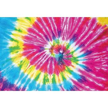 Imagem de Renaiss Pano de fundo tie dye colorido espiral psicodélico paz amor Groovy banner LGBT arco-íris 60 anos 70 hippie tie dye decoração de festa de aniversário infantil adereços de cabine de fotos