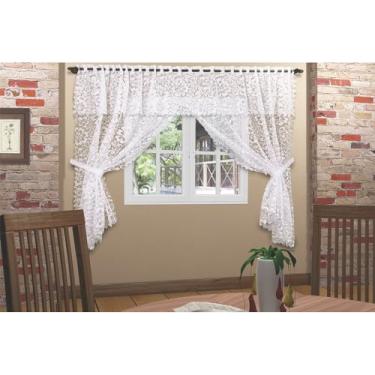 Imagem de CORTINA DE RENDA GROSSA 1,45 X 2,50 COM BANDÔ - MARCA: ROMANCE