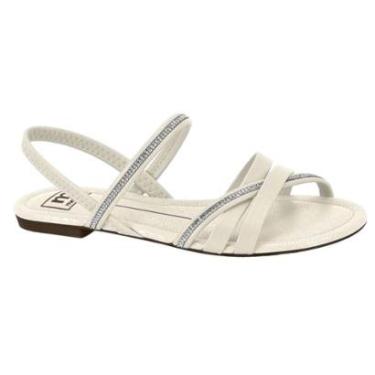 Imagem de Sandália Moleca Rasteira Tira Strass Cruzada Feminina-Feminino