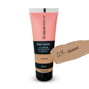 Imagem de Base Líquida com FPS 30, Pró Vitamina B5 e Vitamina E 30ml  Evelize, S