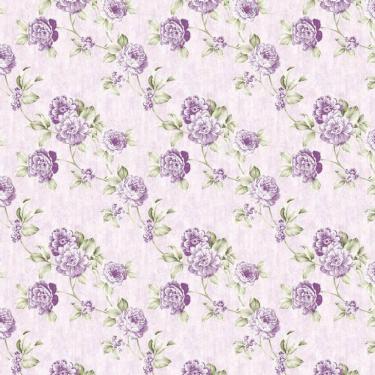 Imagem de Papel De Parede Rosas Lilas Flores Autocolante Sala Quarto