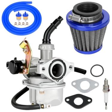 Imagem de YOXUFA PZ19 Carburador de cabo de carburador de 35 mm Filtro de ar para 110cc 125cc Kazuma TaoTao Falcon Sunl Peace Sports Loncin Roketa Boom Vader Kandi 50cc 70cc 90cc Kayo Fox SSR ATV Quad Pit Dirt Bike Go Kart