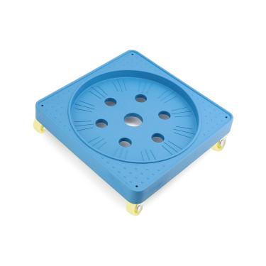 Imagem de QWORK Base de cilindro de propano, bandeja fixa de cilindro de gás 5-30ib, suporte de base de tanque de gás móvel para remessa de cilindro de gás e armazenamento fixo