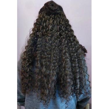 Imagem de Aplique Alongamento Tic Tac Cacheado - Thina Patrocinio, Castanho Escu