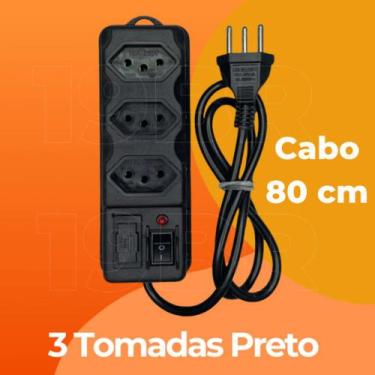 Imagem de FILTRO DE LINHA RÉGUA DE TOMADAS 6, 5, 4 e 3 tomadas tripolar 10 Amper