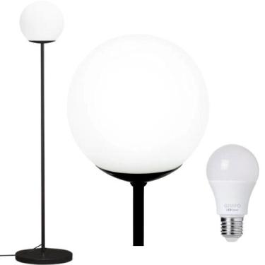 Imagem de Luminária Poste Piso 169Cm Jabuticaba Mármore Globo Gimpo