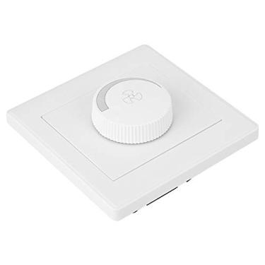 Imagem de Chave de Controle de Velocidade do Ventilador de Teto, Botão de Parede Branca 86x86mm para Ventiladores Elétricos e Lâmpadas Incandescentes