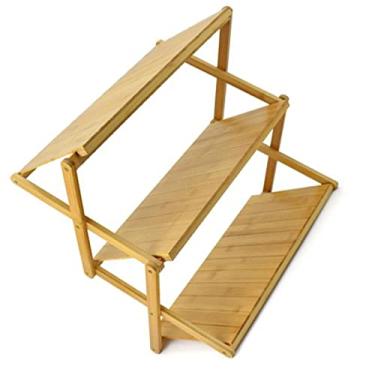 Imagem de A Prateleira de Armazenamento de Laptop Portátil Dobrável Suporta Várias Camadas para Acampamento Ao Ar Livre (3 camadas)