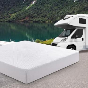 Imagem de Hcore Colchão RV King de 25,4 cm, chá verde, médio, firme, espuma viscoelástica em uma caixa, alívio de pressão, colchão de campistas/trailers/caminhões em uma caixa, certificado CertiPUR-US, feito