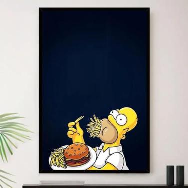Imagem de Genérico, Quadro Homer Lanche Batata Lanchonete Decorativo A423x33cm