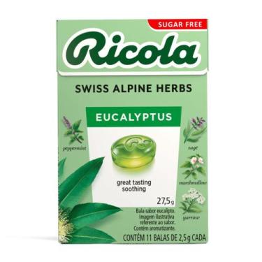 Imagem de Bala Importada Eucalyptus Ricola Zero Açúcar 28 Gr Suíça - Barkleys