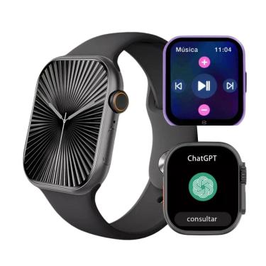 Imagem de Smartwatch Digital Premium Minimalista Bluetooth Android e IOS Howear HWXPRO Monitoramento Cardíaco Resistente á àgua