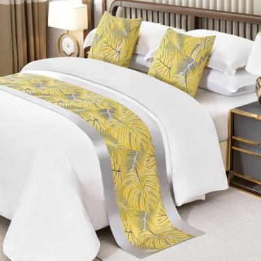 Imagem de HSTANGKY Corredores de cama de hotel para cama king size cobertas decoração moderna lenço de cama para pé da cama solteiro queen size acessórios de cama para casa