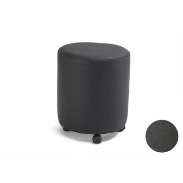 Imagem de Puff Decorativo Rolon Com Rodízios Corano Preto C - 05 - Domi