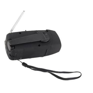 Imagem de Rádio solar de manivela com lanterna de LED rádio portátil FM AM WB USB para prevenção de desastres de emergência, acampamento familiar, material ABS 12,8 x 6 x 4,5 cm (modelo)