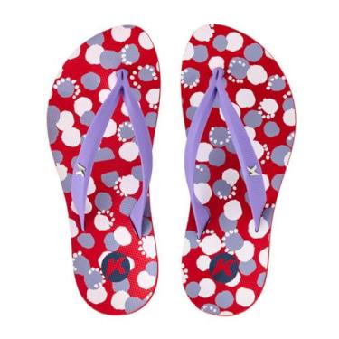 Imagem de Chinelo Kenner Ibiza Polka Feminino - Vermelho - 38