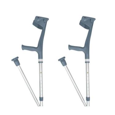 Imagem de Muleta Canadense Dobrável Par Altura Ajustável com Ponteira Articulada