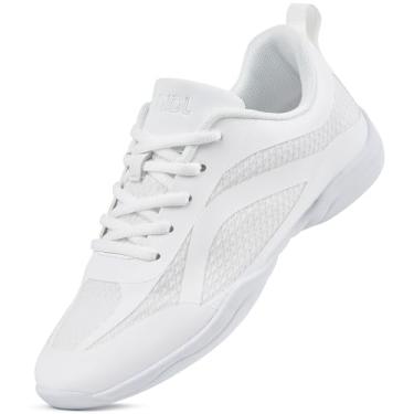 Imagem de CADIDL Cheer Shoes para mulheres, branco, líder de torcida, atlético, dança, tênis, tênis de caminhada, Ch01-branco, 34