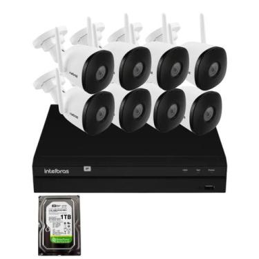 Imagem de Kit 8 Câmeras Intelbras Im5 Full Hd Nvd 1408 Intelbras Com Hd 1Tb