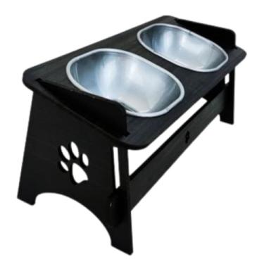 Imagem de Comedouro Pet Suspenso Para Cães e Gatos Elevado Com TAMPAS (Unitário Tabaco)