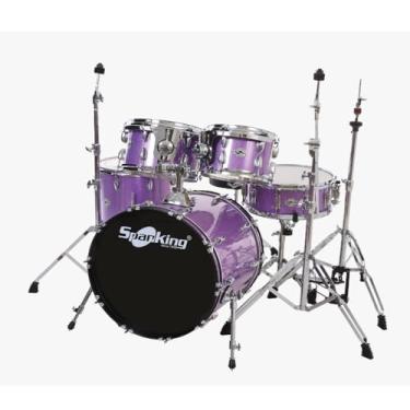 Imagem de Bateria Spanking Profissional Drum Sparkle - Bumbo 20" ou 22" Selecione a cor (Purple Bumbo 20", Ambidestro)