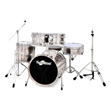Imagem de Bateria Spanking Profissional Drum Sparkle - Bumbo 20" ou 22" Selecione a cor (Silver Bumbo 22", Ambidestro)
