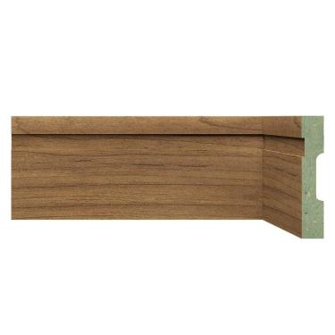 Imagem de Rodapé de MDF Frisado de 10cm x 2,40m Rende 2,4 Metros Moldufama 1002 Imbuia