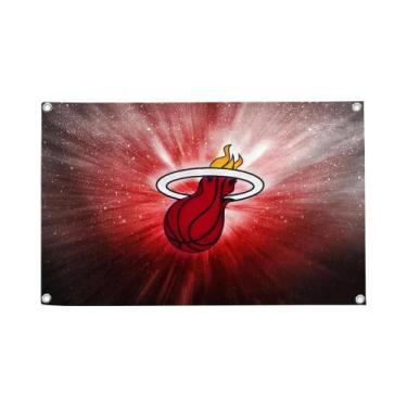 Imagem de Bandeira De Jardim Do Miami Heat, Decoração Ao Ar Livre, Banner De Sal