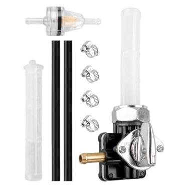 Imagem de Válvula de combustível Petcock com rosca macho para Harley Davidson Softail Touring Bad Boy 1995-2001, sistema de vácuo de saída esquerda de 22 mm Petcock Replace 61338-94D