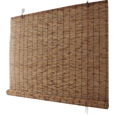 Imagem de Cortina De Lingüeta Tural, Cortina De Bambu Para Exterior E Interior, 60cm/70cm/80cm/90cm/100cm/110cm/120cm Largamente, Cortinas De Rolo De Bambu Com Elevador, (W X H), 200 x 100 cm