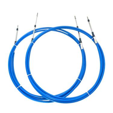 Imagem de Boatcon 2 peças 20FT Marine 33C cabo de caixa de controle remoto para sistema de direção do motor de barco Yamaha