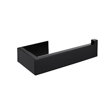 Imagem de Kit de acessórios para banheiro preto fosco – Toalheiro de aço inoxidável 304, suporte para papel higiênico, ganchos para roupão – Moderno, fácil de instalar, suporte