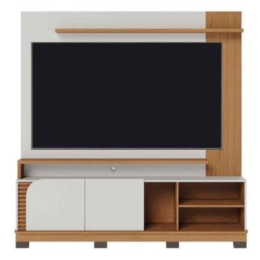 Imagem de Painel Home Theater Jureli 2 Portas 1.8 Até 75 Polegadas Off White Mat