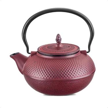 Imagem de Chaleira de Ferro Fundido Esmaltada Vermelho 1,5L Alta Durabilidade MT