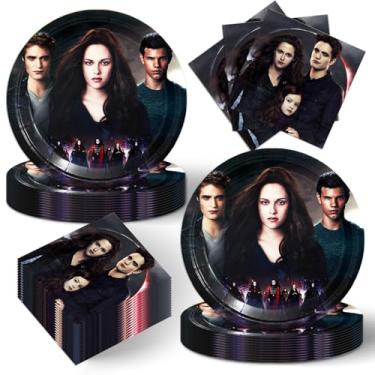 Imagem de Autrpoweo 40pcs Saga of Twilight Party Decorations Tableware Dessert Plates and Napkins