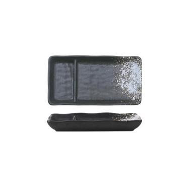 Imagem de Estilo japonês para casa retrô simples moldura quadrada de cerâmica requintada prato de lanche branco (prato de peixe de neve de 18 cm)