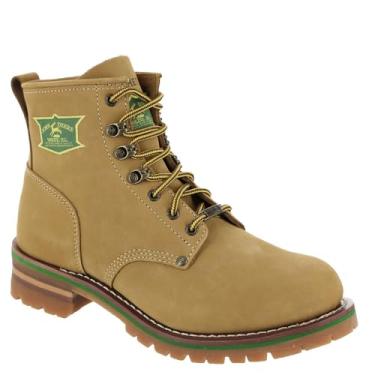 Imagem de Skechers John Deere: Botas de trabalho masculinas de couro com cadarço, Trigo/natural, 38