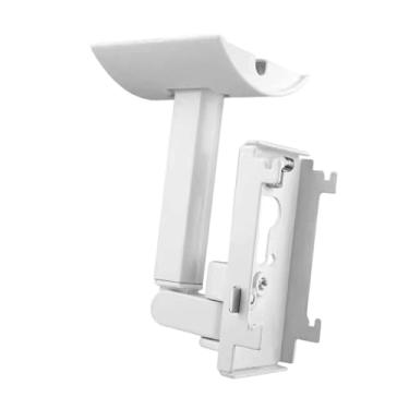 Imagem de Milageto Suporte de teto para alto-falante, suporte ajustável, forte e resistente, de metal, fácil de instalar, de parede para alto-falante para sala de estar, Branco