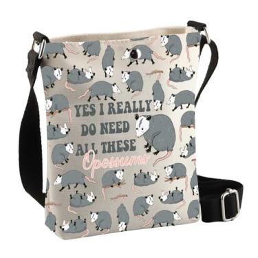 Imagem de BDPWSS Presentes engraçados de gambá presentes temáticos de gambá Yes I Really Do Need All These Opossums Animal Lovers Bolsa tiracolo, Need Opossums Cbag, Tendência